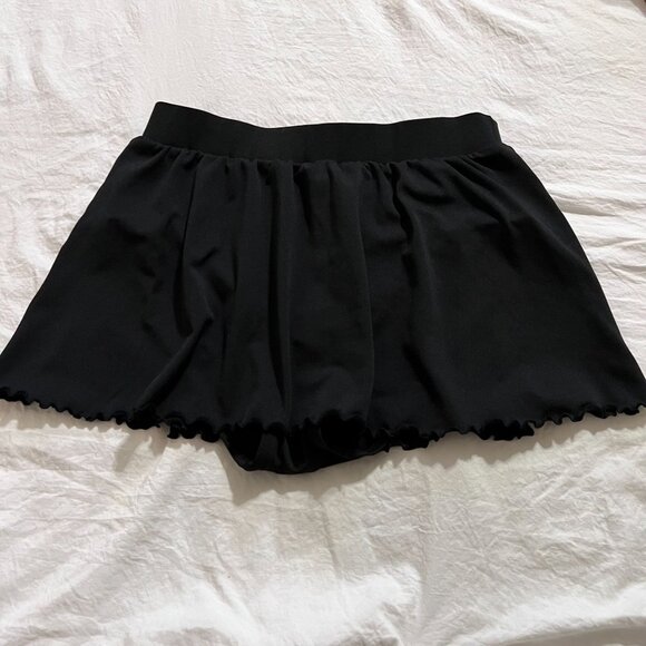 Catalina Black Ruffle Swim Skirt Bikini Bottom Size L Coverup